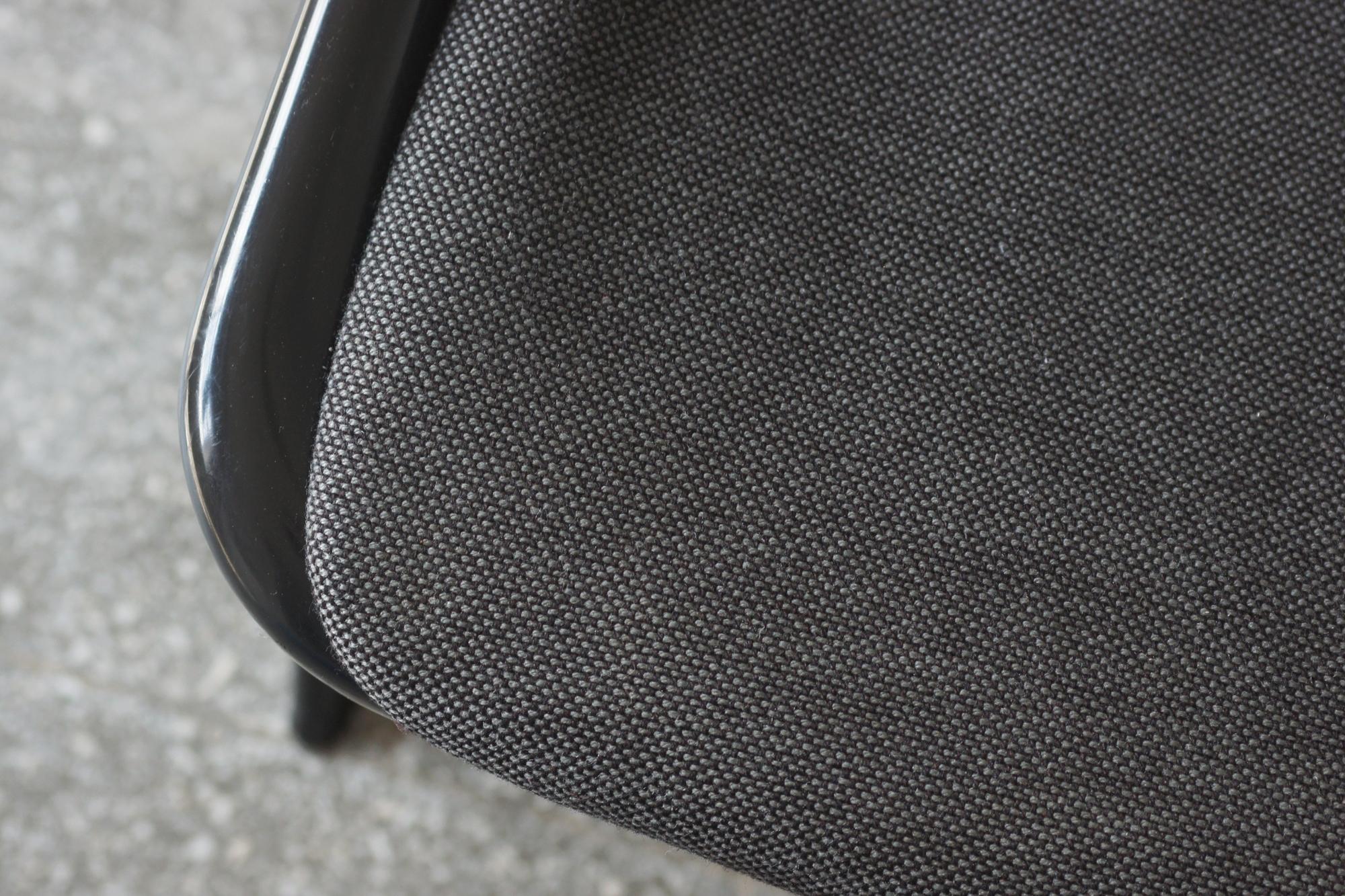 Textile Chaise dorsale noire par G. Piretti & E. Ambas, Italie, années 1980 en vente