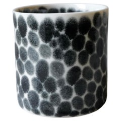 Black Dots Porcelain Small Cup by Lana Kova