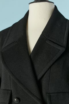 Black double- breasted cashmere coat CHANEL Boutique