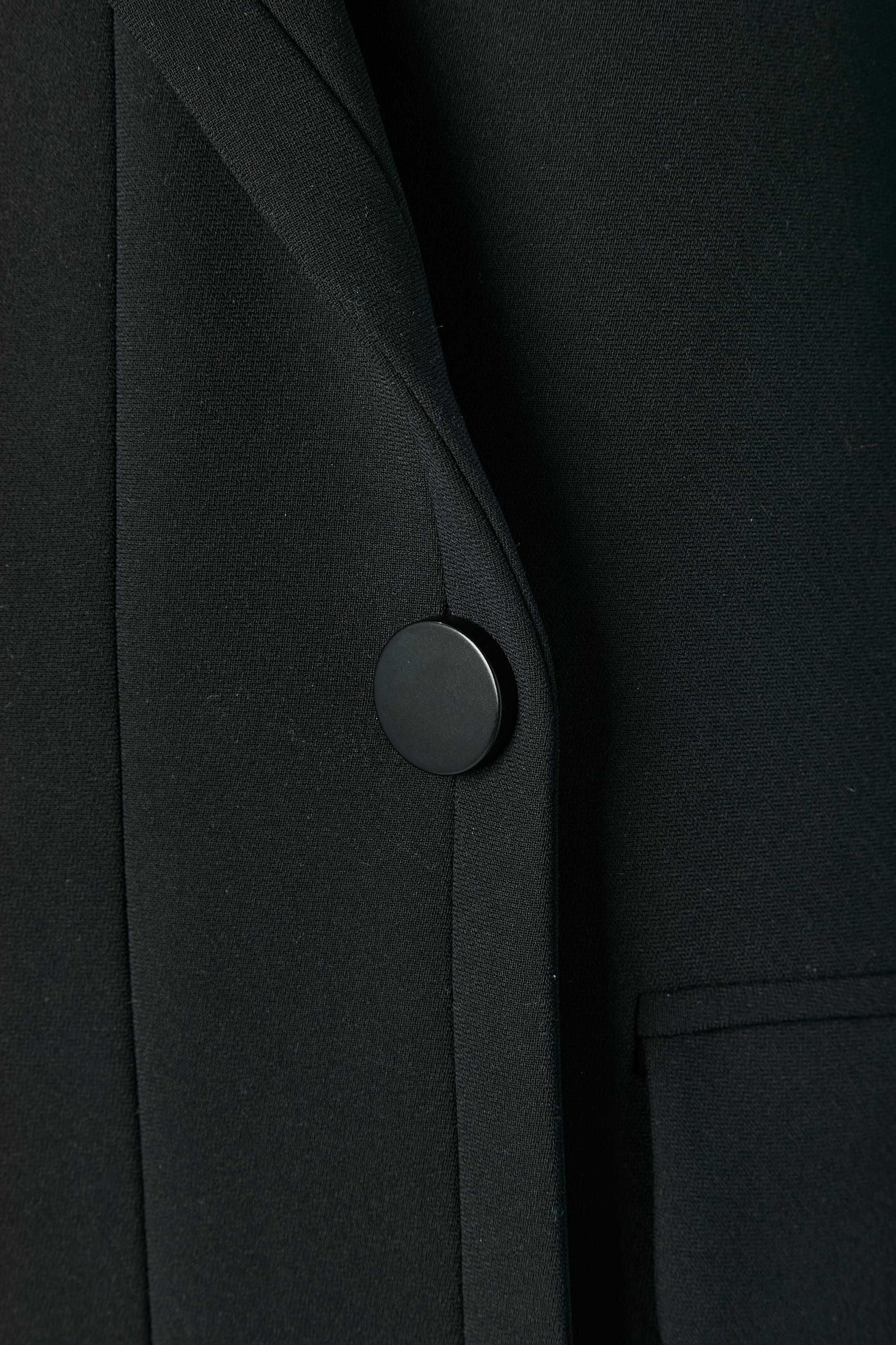 Manteau noir à double boutonnage en cuir verni BARBARA Bui Excellent état - En vente à Saint-Ouen-Sur-Seine, FR