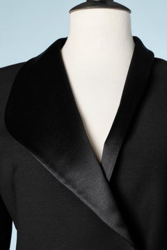 Black Double-breasted skirt tuxedo Pierre Cardin Paris
