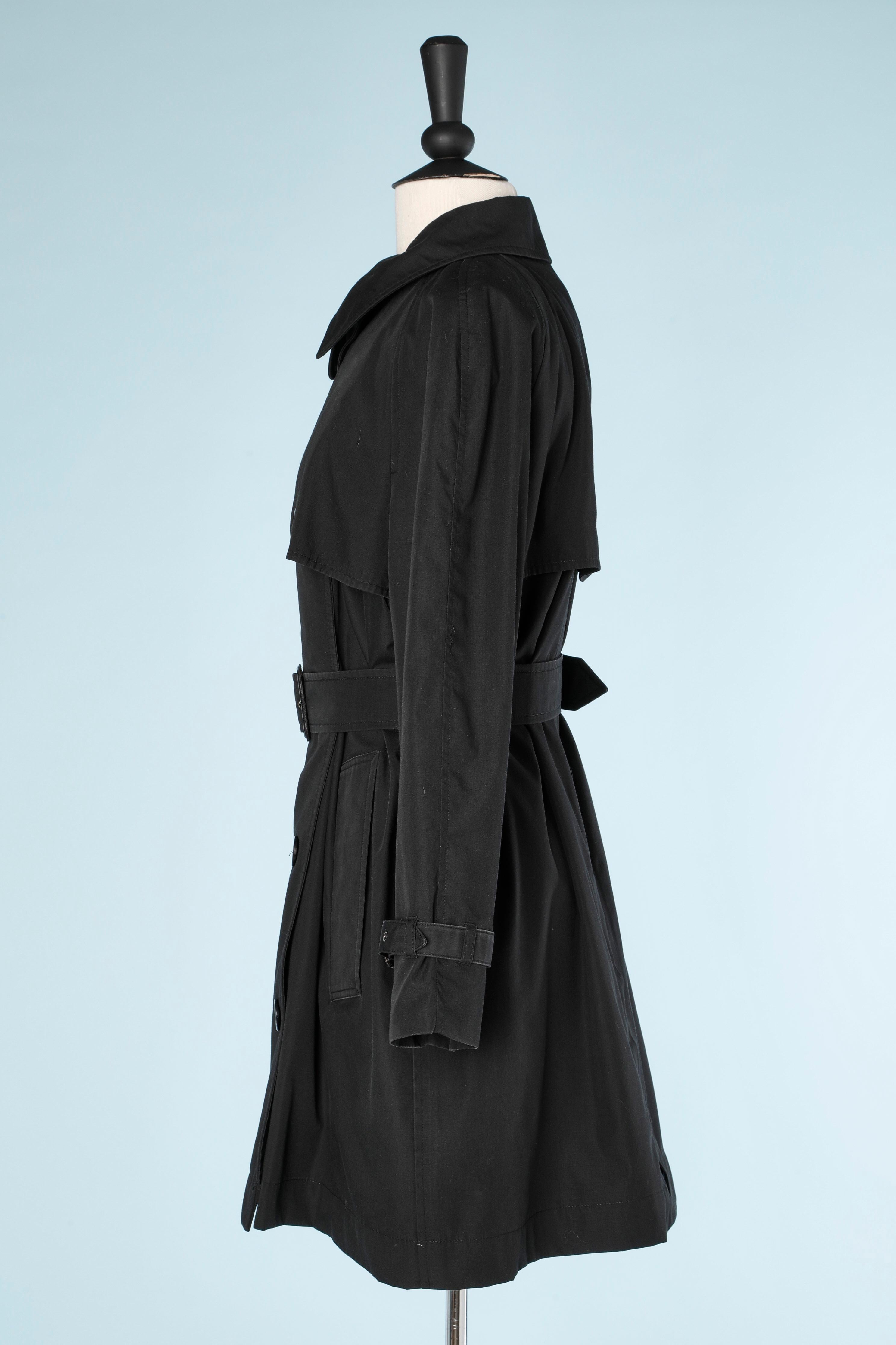 Black double -breasted trench-coat Yves Saint Laurent Rive Gauche  2