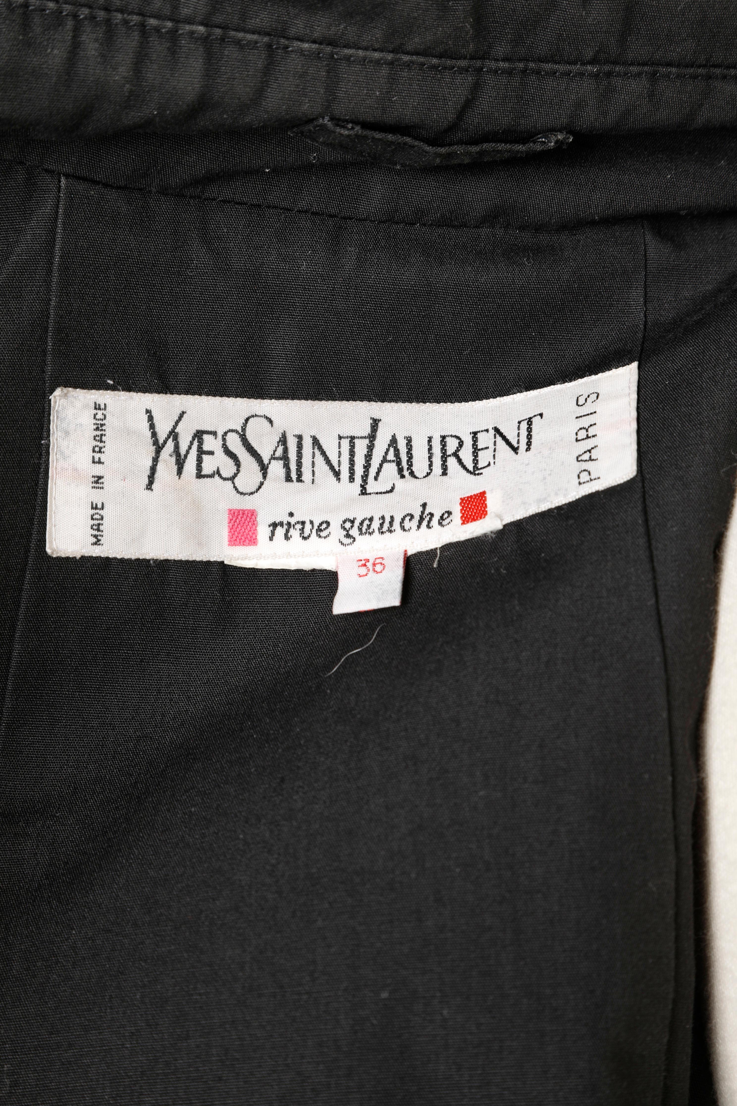 Black double -breasted trench-coat Yves Saint Laurent Rive Gauche  4