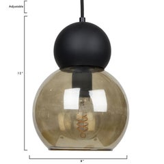 Black Double Bubble Light Fixture