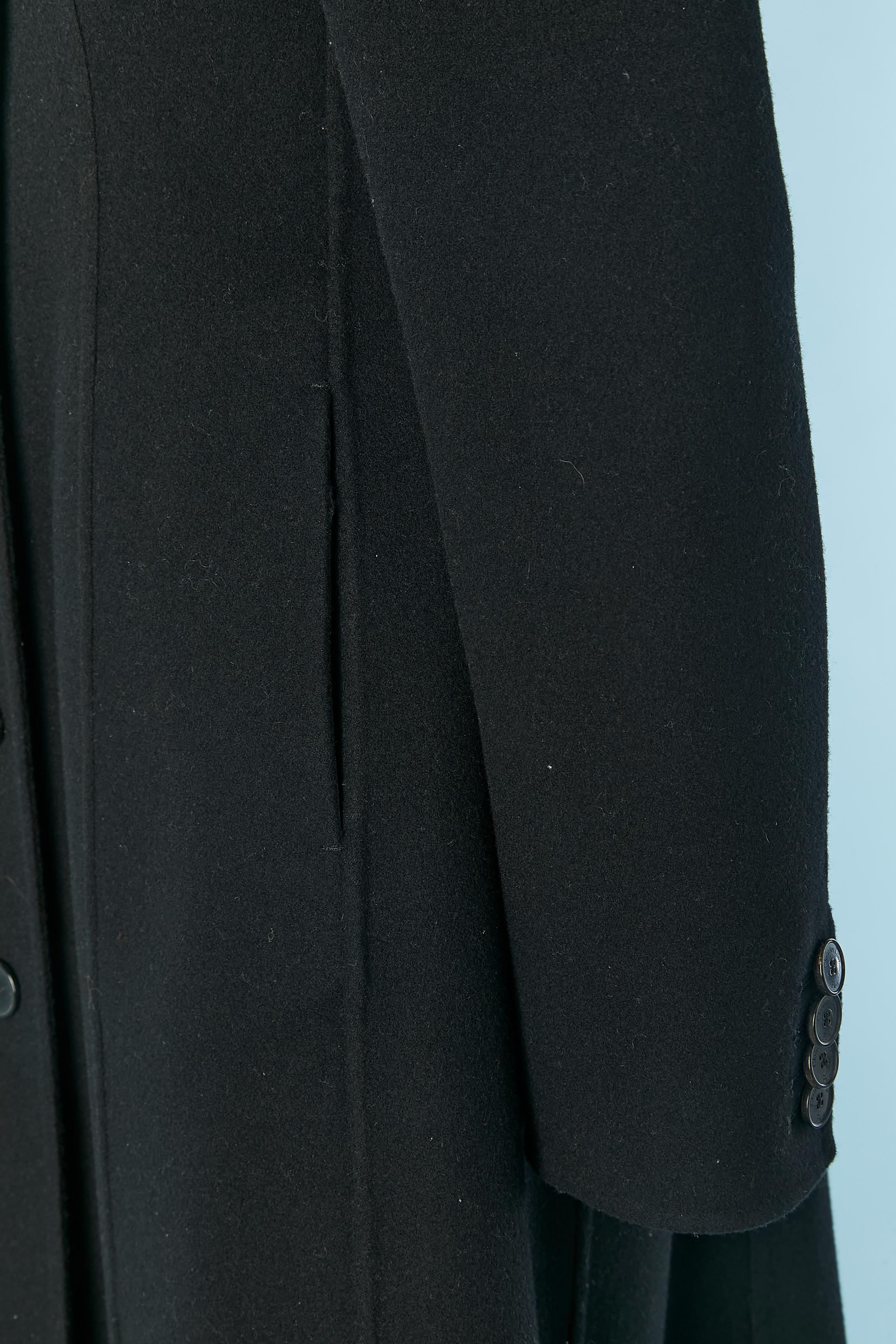 Women's Black Double-face cashmere coat CHRISTIAN DIOR For Sale