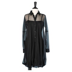 Black double lays dress Marithé et François Girbaud