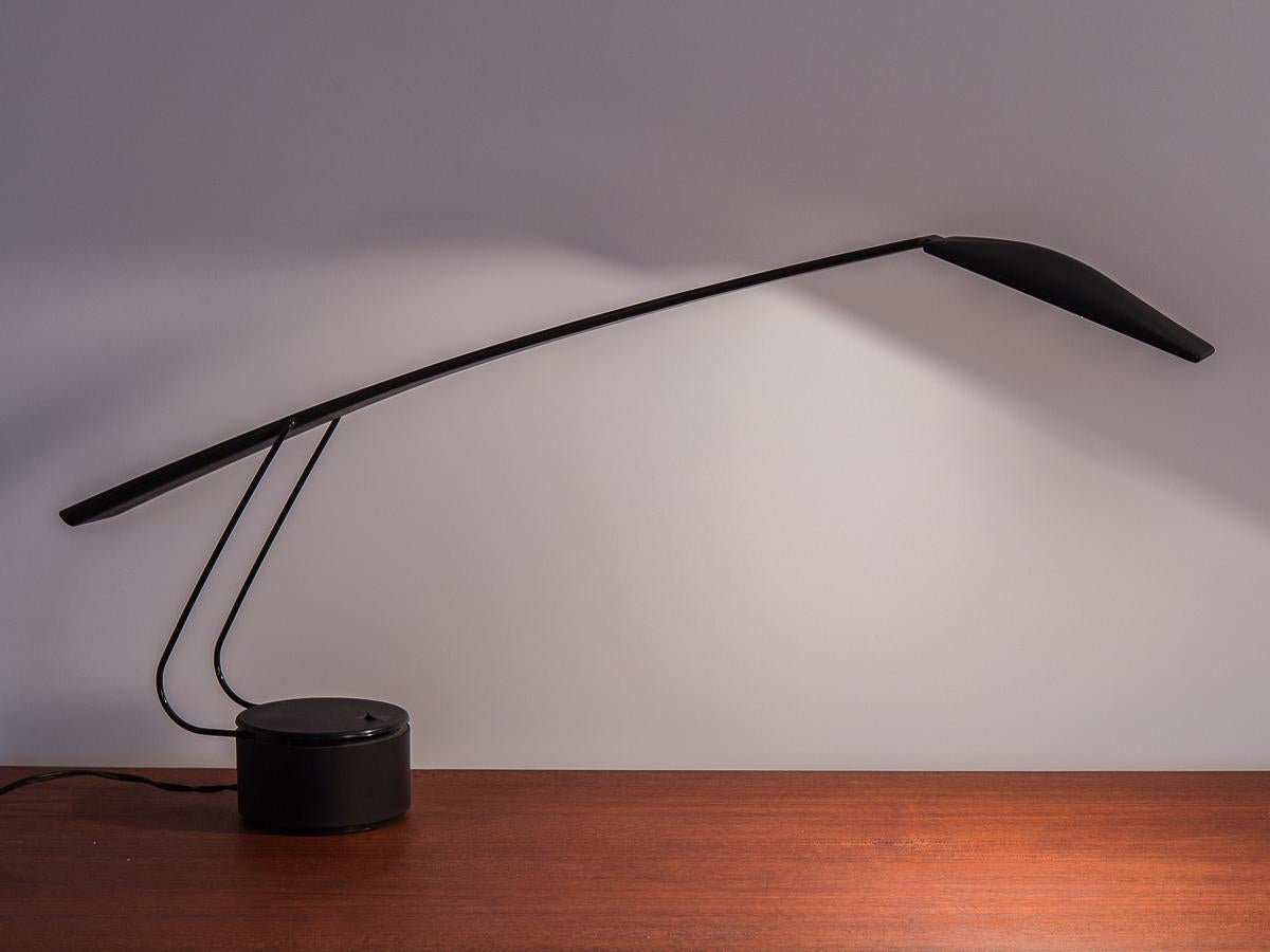 Black Dove Desk Lamp by Mario Barbaglia and Marco Colombo In Good Condition In Brooklyn, NY