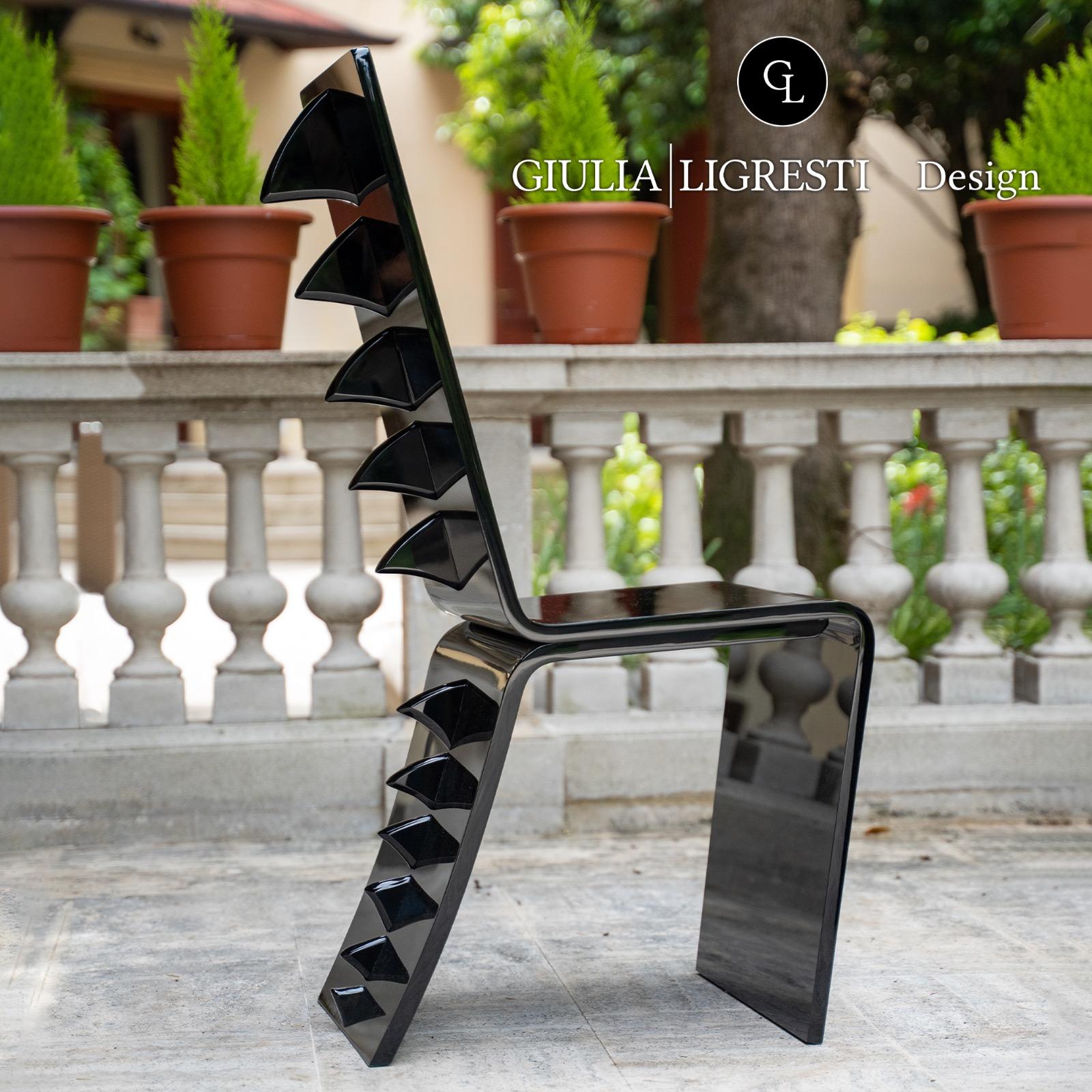 Black Dragon Chair by Giulia Maria Ligresti For Sale 5
