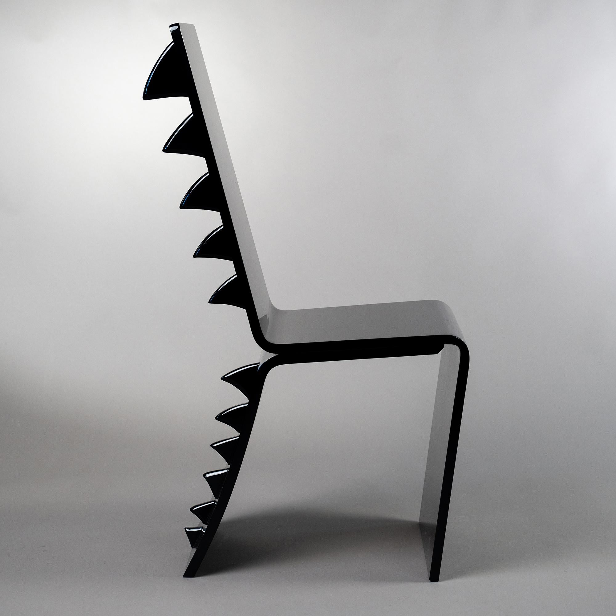 Post-Modern Black Dragon Chair by Giulia Maria Ligresti For Sale