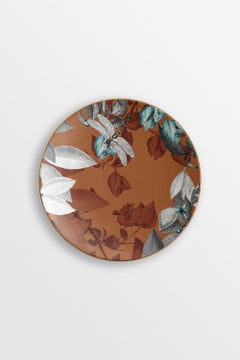 Black Dragon, Sei piatti da dessert in porcellana contemporanea con design decorativo