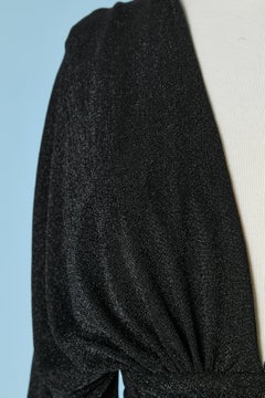 Black drape mini dress in shiny jersey ALEXANDRE VAUTHIER