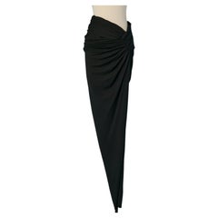 Black draped and wrapped jersey skirt ALEXANDRE VAUTHIER