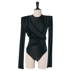 Body nero in jersey drappeggiato ALEXANDRE VAUTHIER