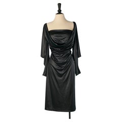 Black draped jersey cocktail dress VIVIENNE WESTWOOD Couture