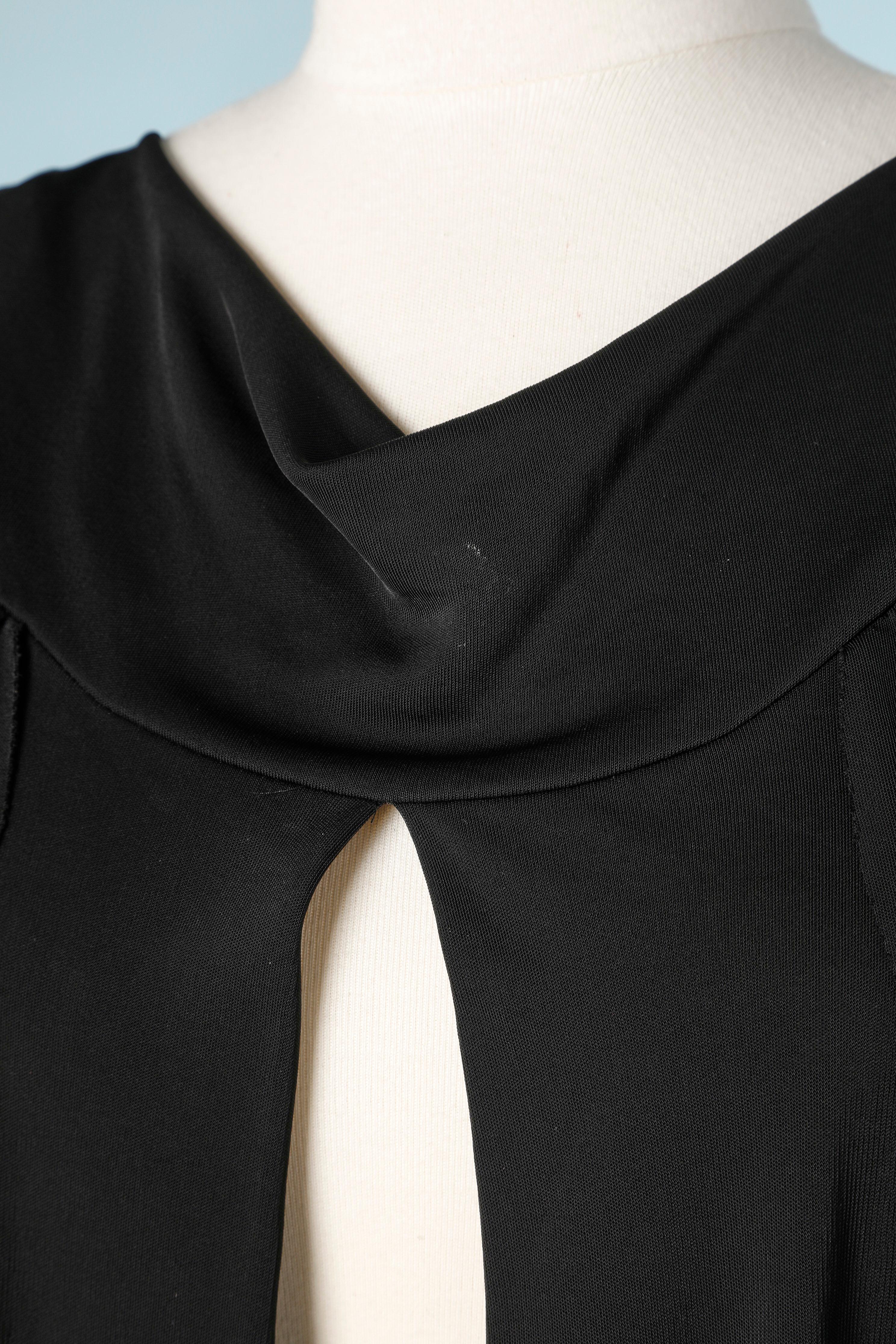 Women's Black draped jersey dress Alberta Ferretti  For Sale