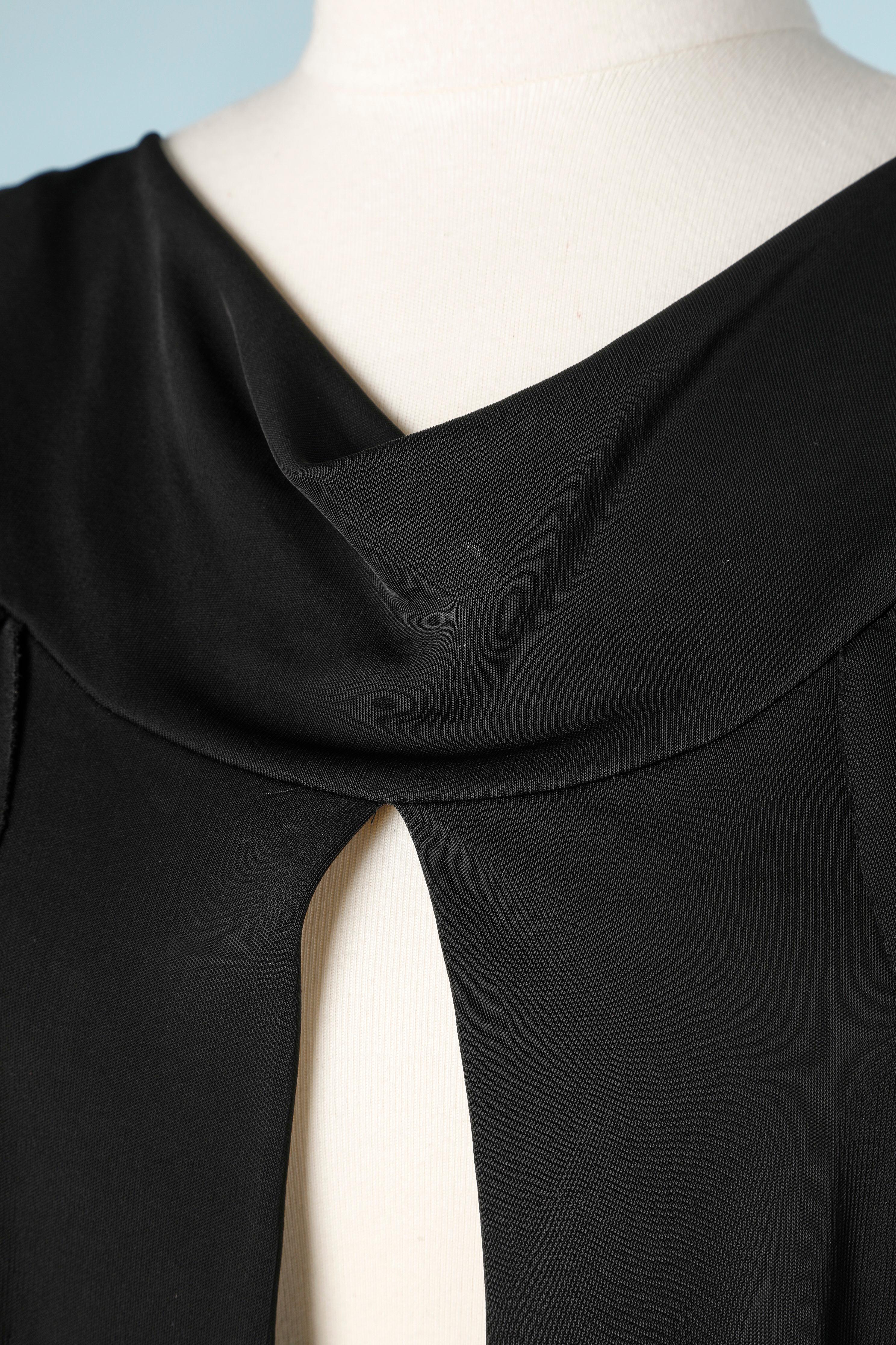 Vestido negro de punto drapeado Alberta Ferretti en Excelente estado para la venta en Saint-Ouen-Sur-Seine, FR