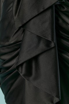 Black draped silk cocktail dress ALEXANDRE VAUTHIER