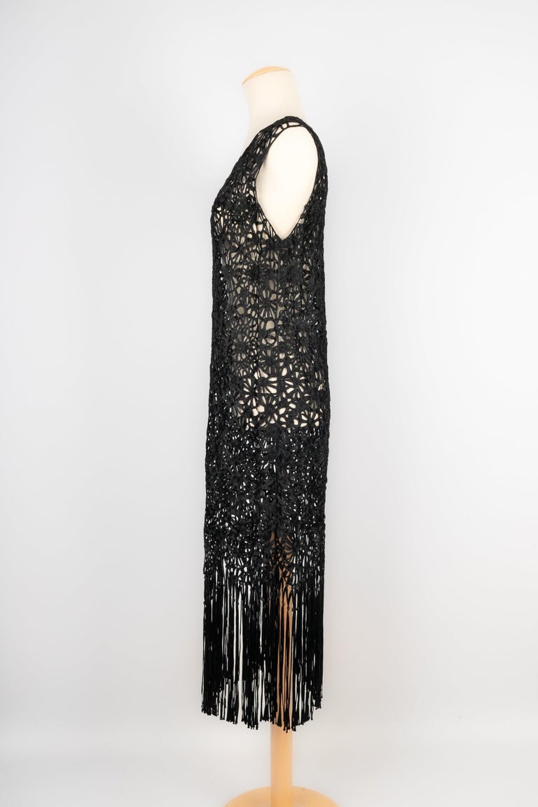 1930s little black dress 1930s Style Black High Low Spaghetti Strap Slip Dress  SO UV DEV 3