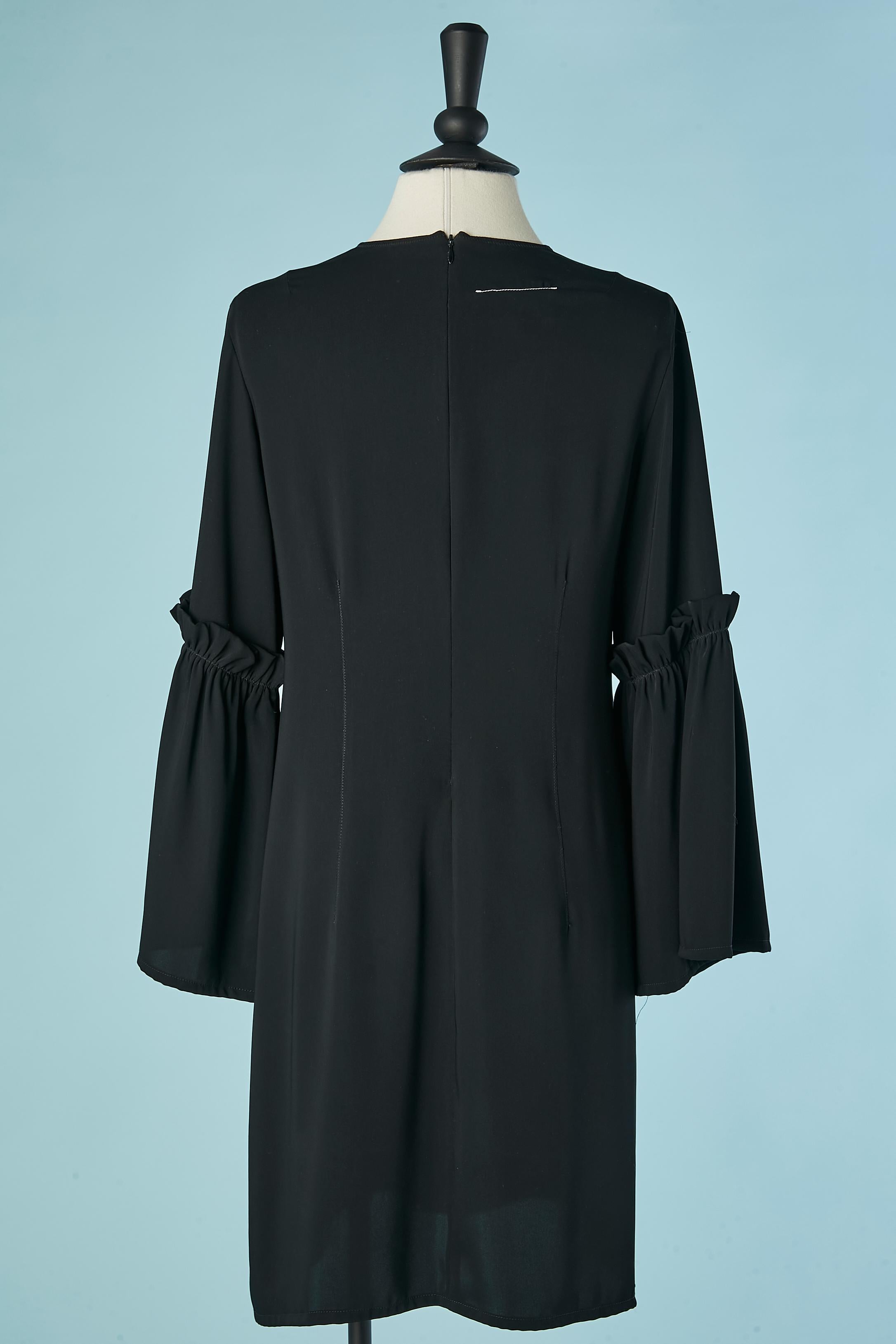 Robe noire à manches volantées MM6 Maison Margiela Pour femmes en vente