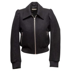 Black Dries Van Noten Wool Zip Jacket Size US S