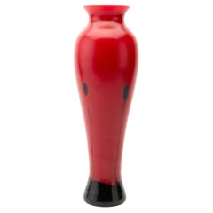 Vintage "Black Drop" Slender Baluster Designer Vase 