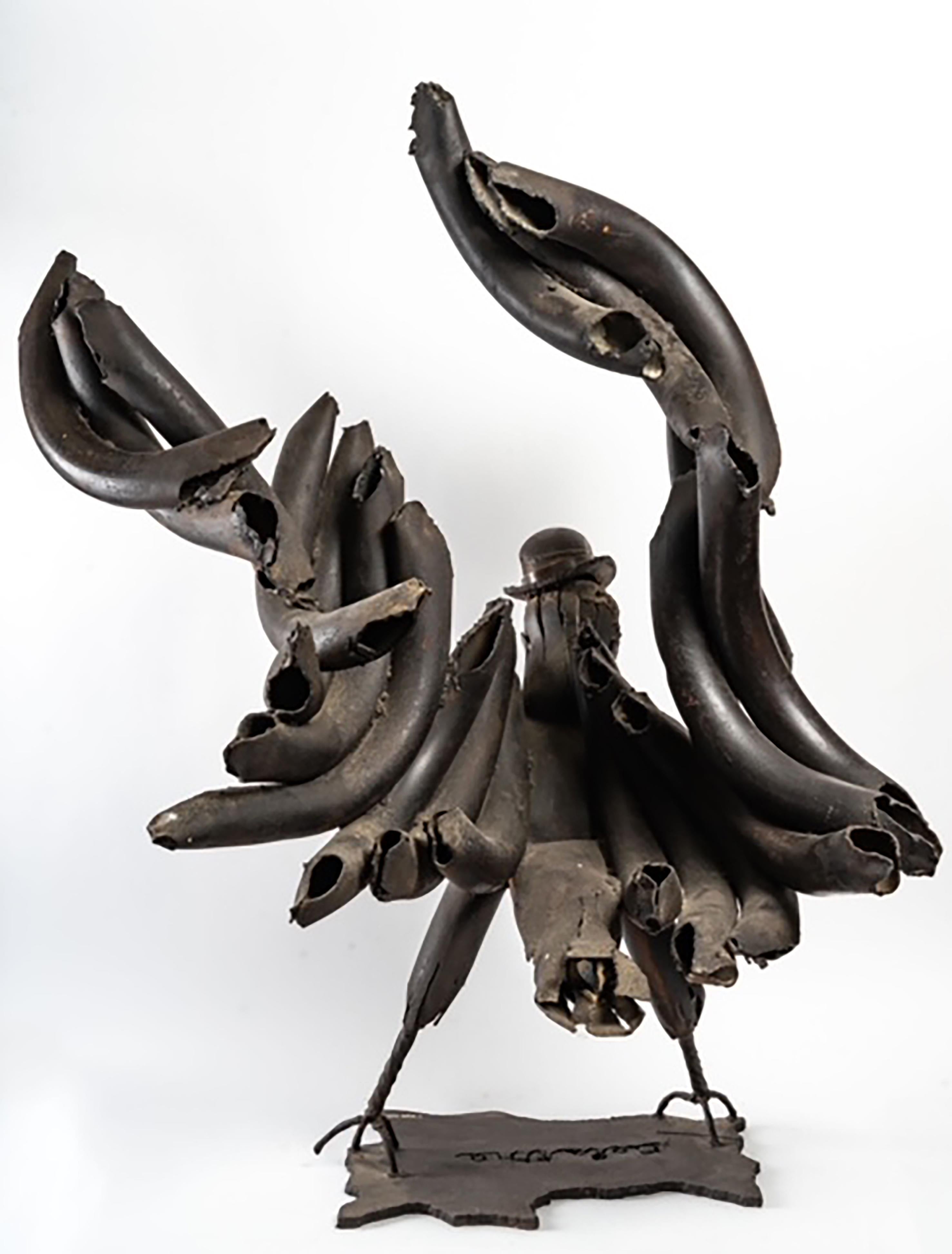Français Aigle noir - Sculpture en fer à souder - Jean Alexandre Delattre - Epoque XXème en vente