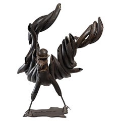 Black Eagle - Soldering Iron Sculpture - Jean Alexandre Delattre - Period XXth