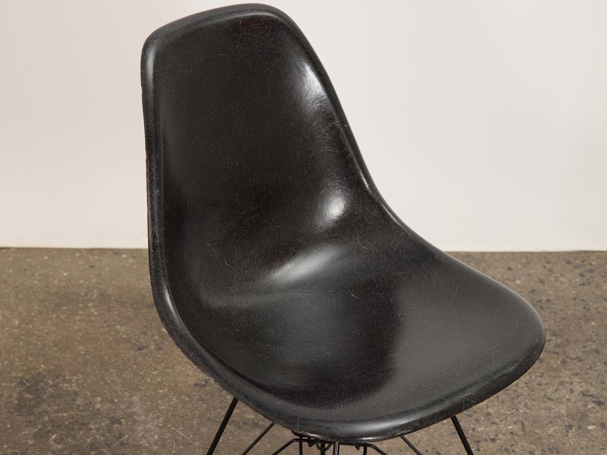 Molded Black Eames for Herman Miller Shell Chair on Eiffel Base