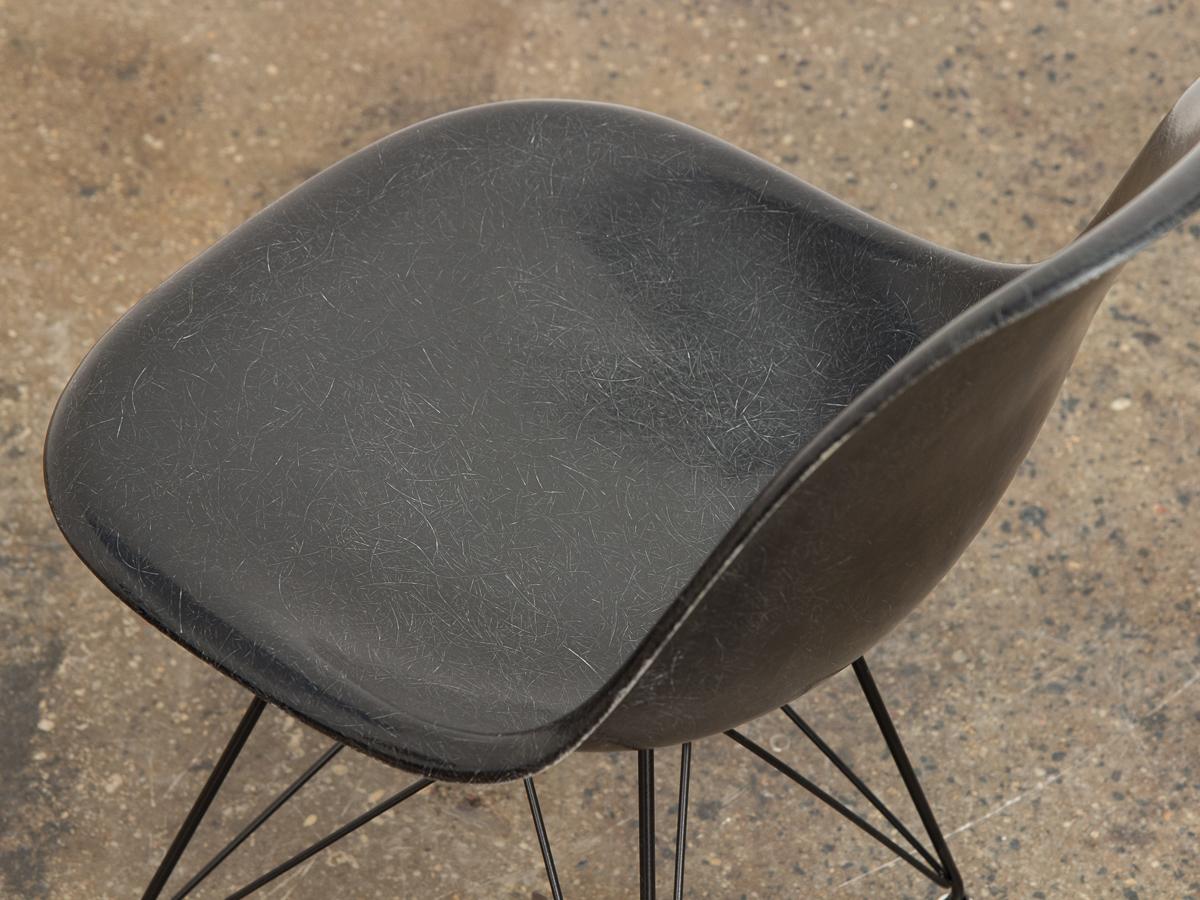 Black Eames for Herman Miller Shell Chair on Eiffel Base In Good Condition In Brooklyn, NY