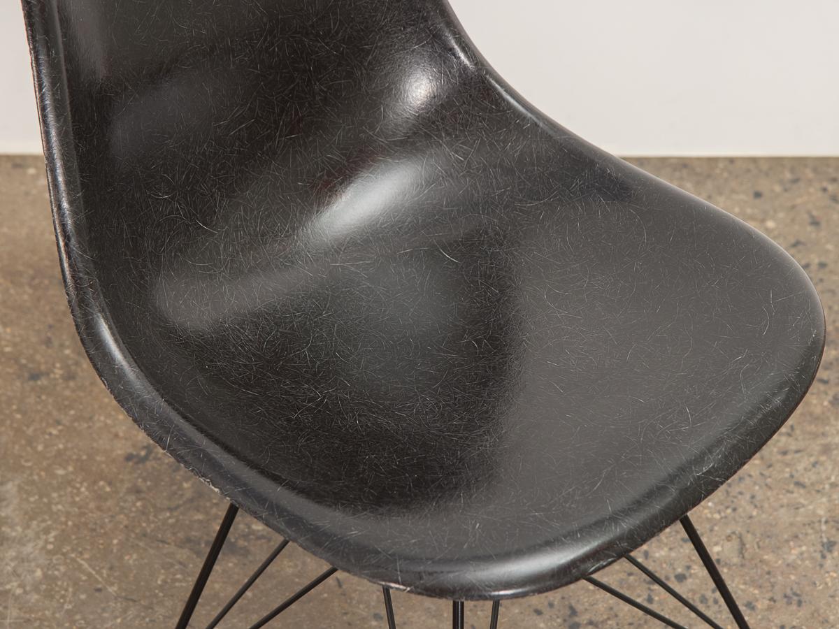 20th Century Black Eames for Herman Miller Shell Chair on Eiffel Base