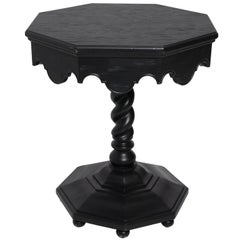 Black Ebonized Octagonal Table