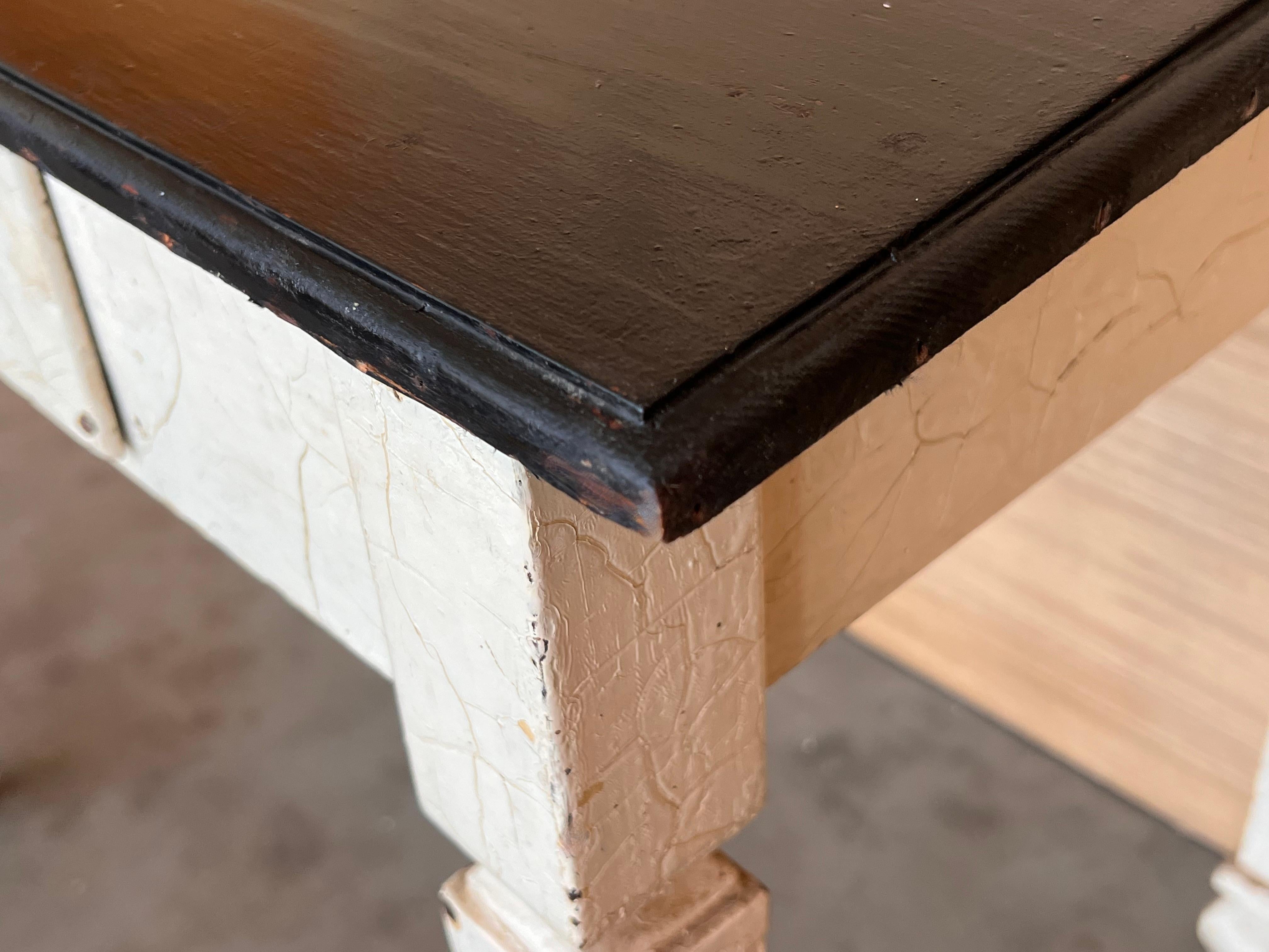 Black Ebonized Wood “Architect Desk” Table with drawer, France For Sale 4