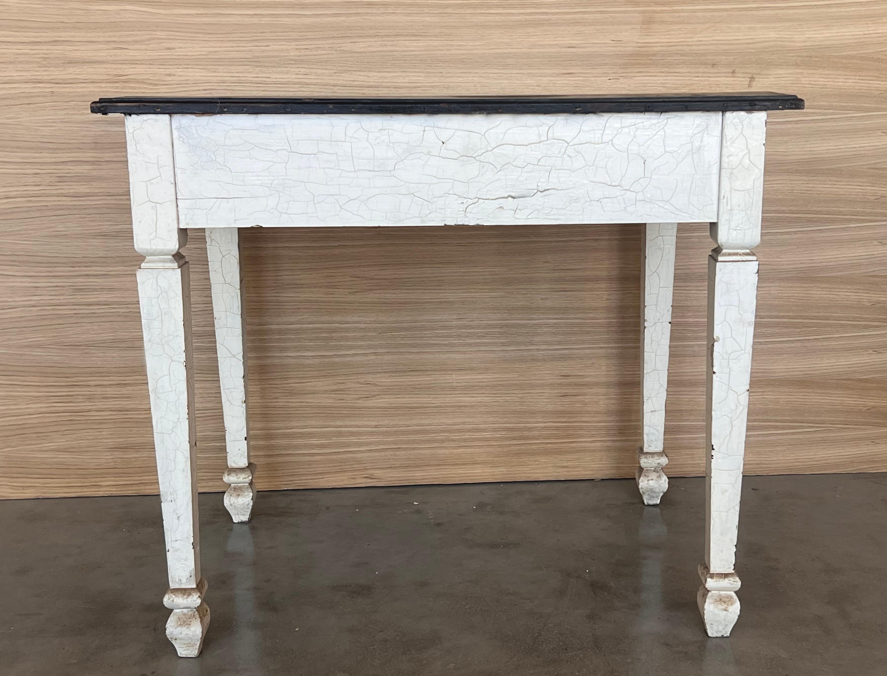 Black Ebonized Wood “Architect Desk” Table with drawer, France For Sale 1