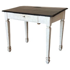 Black Ebonized Wood “Architect Desk” Table with drawer, France