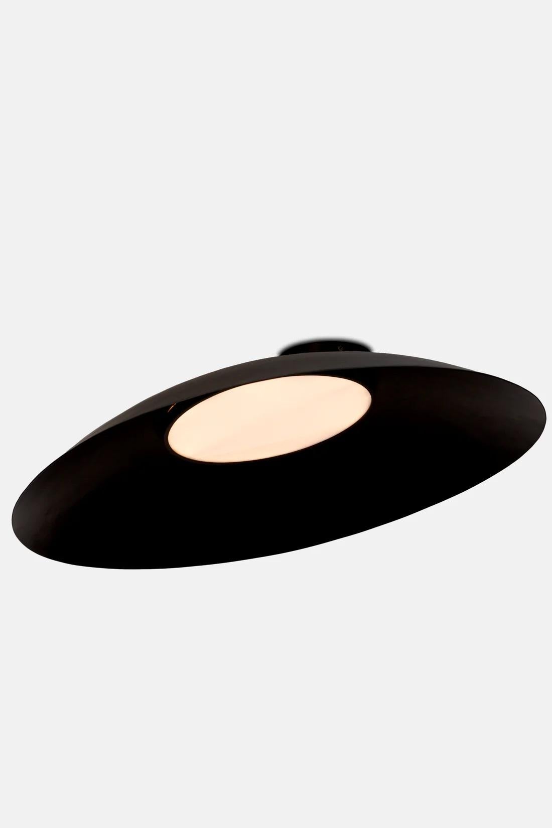 Lámpara de techo de acero inoxidable Black Eclipse de Hatsu Moderno en venta