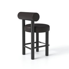 Sgabello da banco in ecopelle nera Gropius CS2 di NOOM, Organic Modern