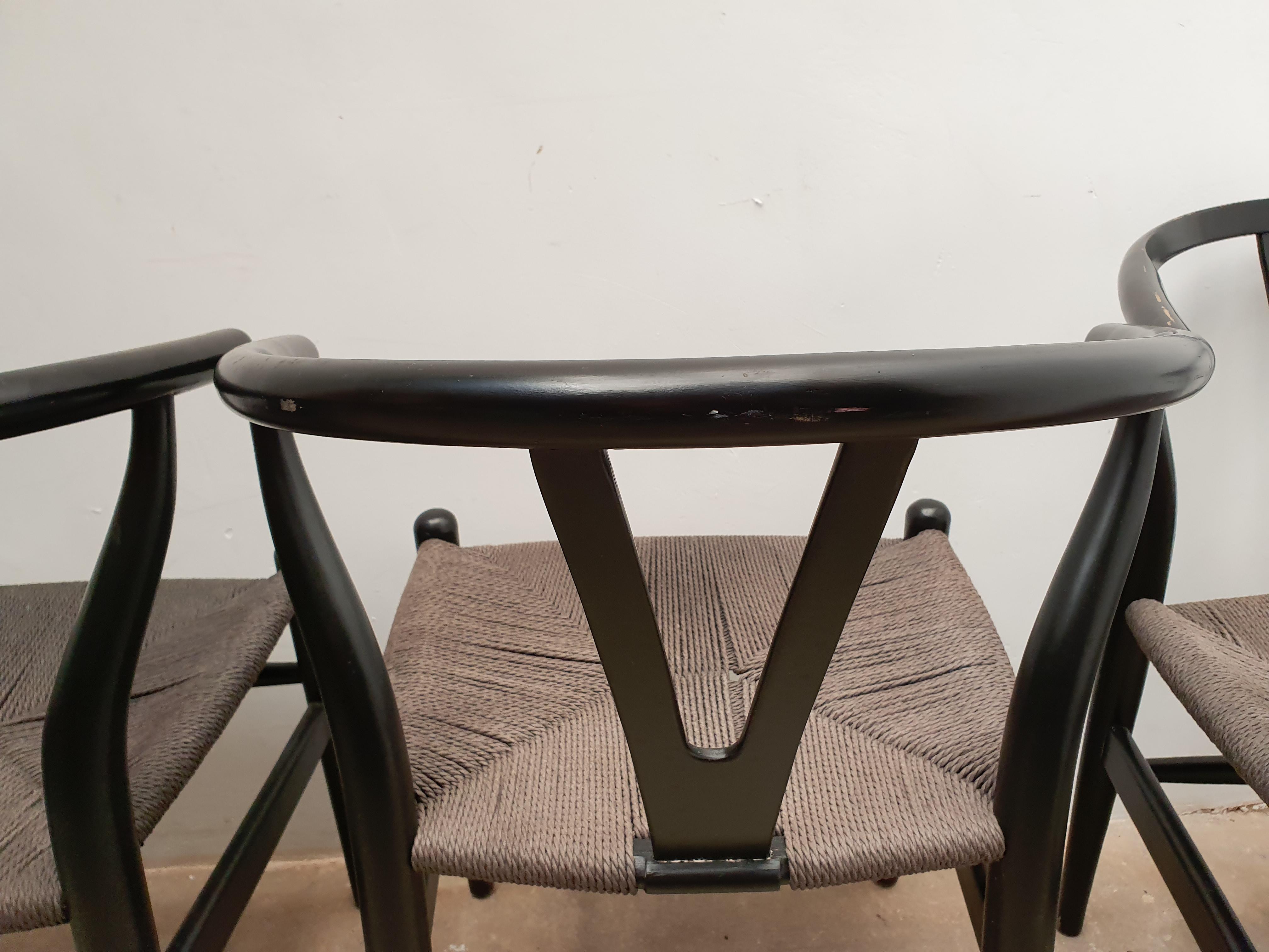 Black Edition Wishbone Chair CH24, 1980s 3