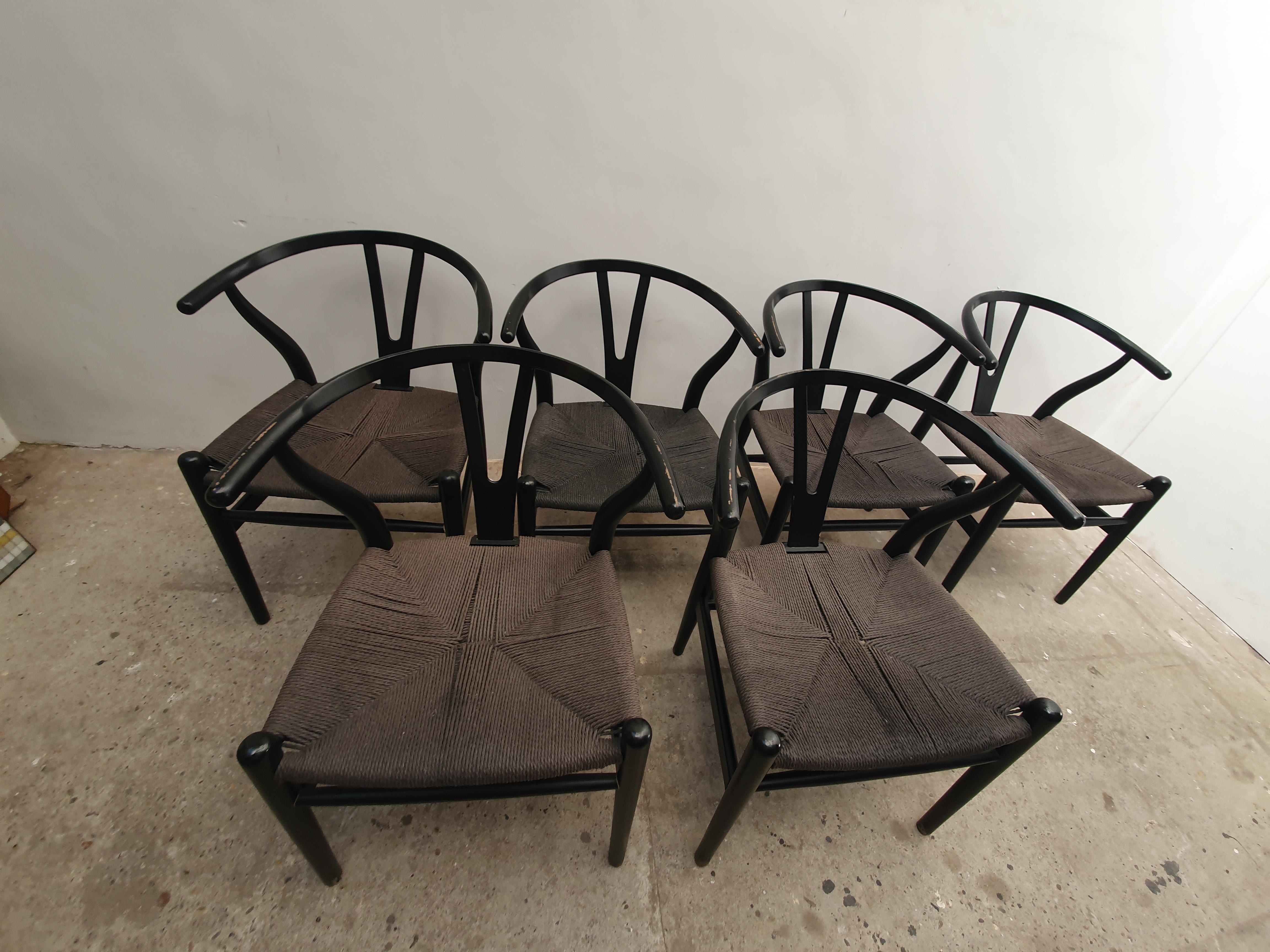 Black Edition Wishbone Chair CH24, 1980s 6