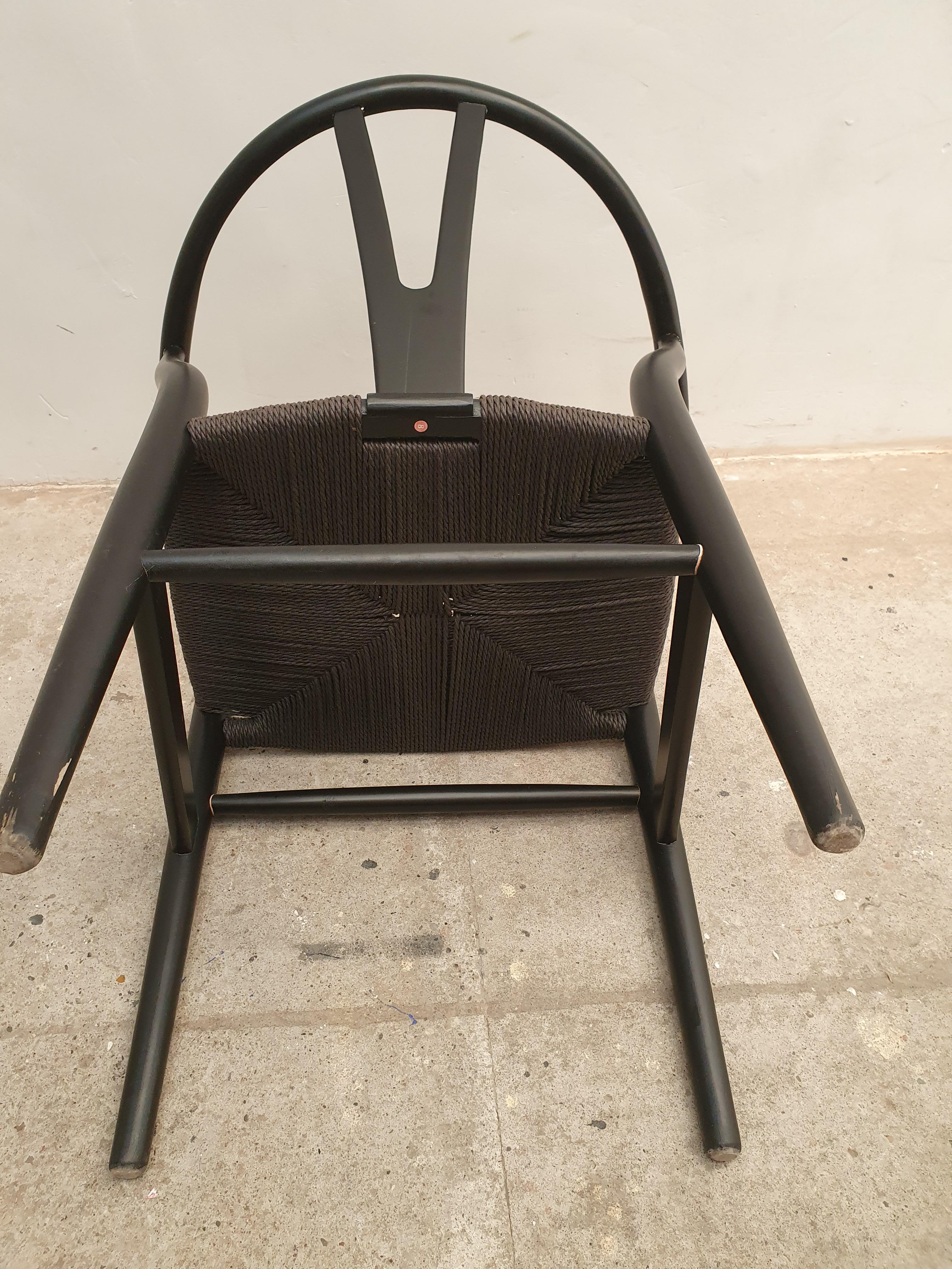 Black Edition Wishbone Chair CH24, 1980s 9