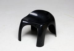 Black Efebo Stool – Sculptural Italian Design by Stacy Dukes, Italy, 1970s