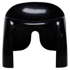 Black Efebo Stool – Sculptural Italian Design by Stacy Dukes, Italy, 1970s
