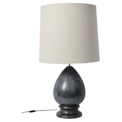 Black egg ceramic lamp, 1960s