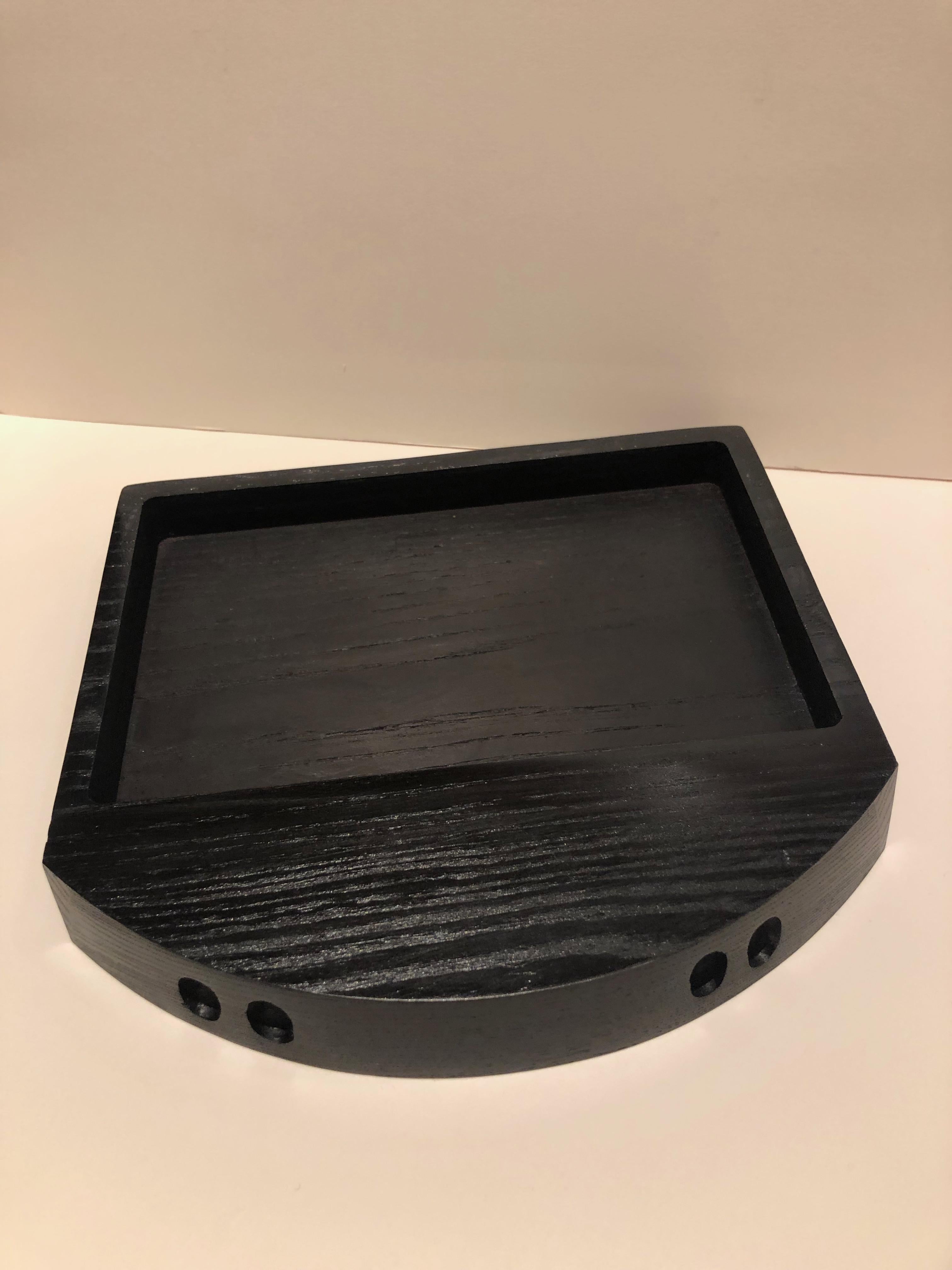 Black Egg, Multi Drawer Mini Chest, Hand Carved Wood Sculpture by Steve Turner In New Condition In Chicago, IL