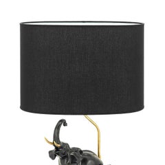 Black Elephants Table Lamp