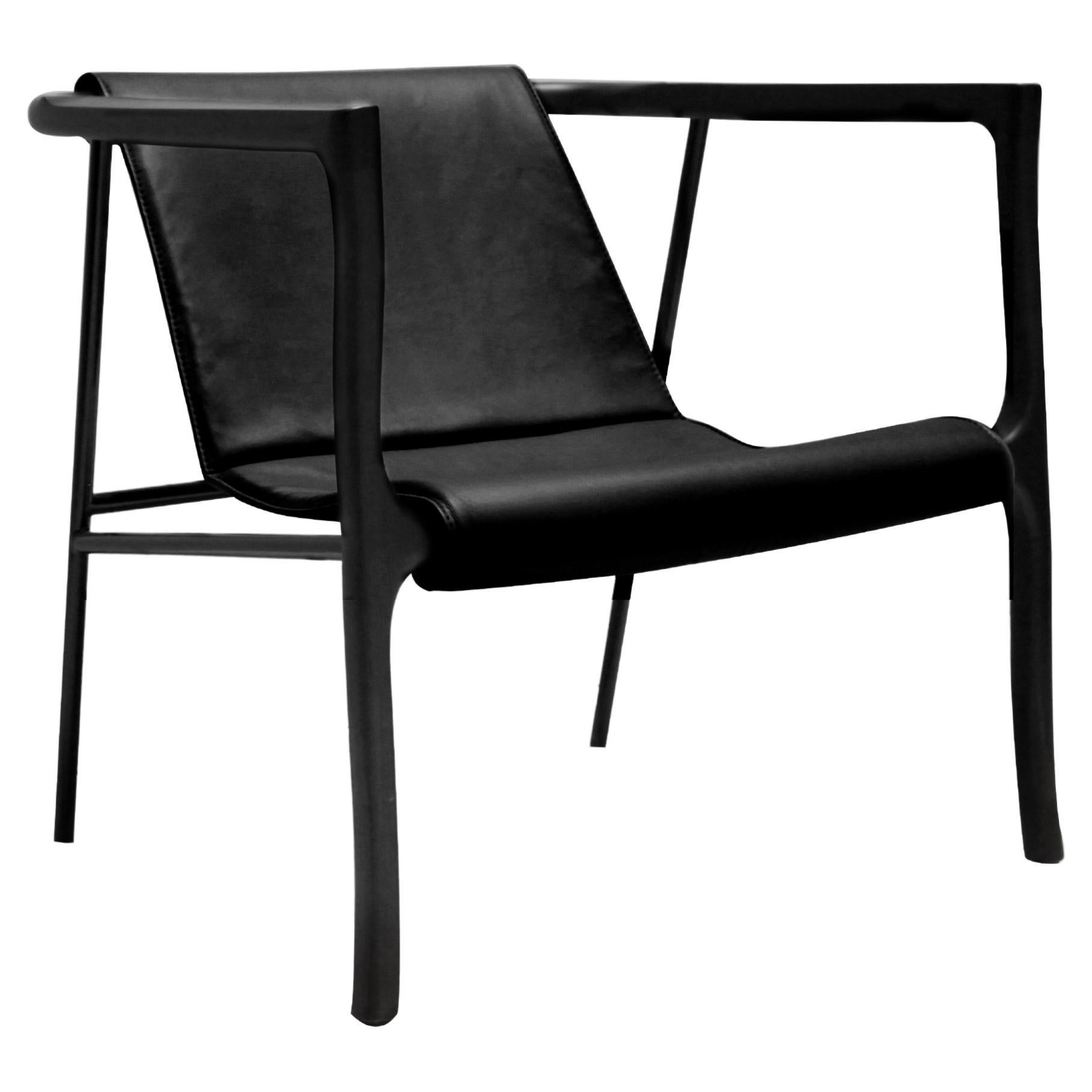 Black Elliot Armchair by Collector For Sale