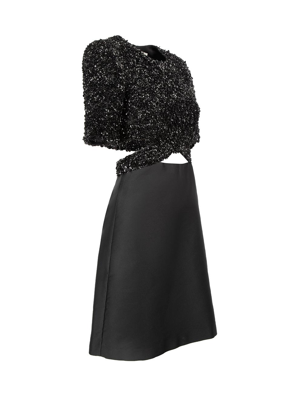 CONDITION is Very good. Minimal wear to dress is evident. Minimal wear to the sequinned panels with loose threads and missing sequins on this used 3.1 Phillip Lim designer resale item. 



Details


Black

Synthetic

Mini dress

Embellished