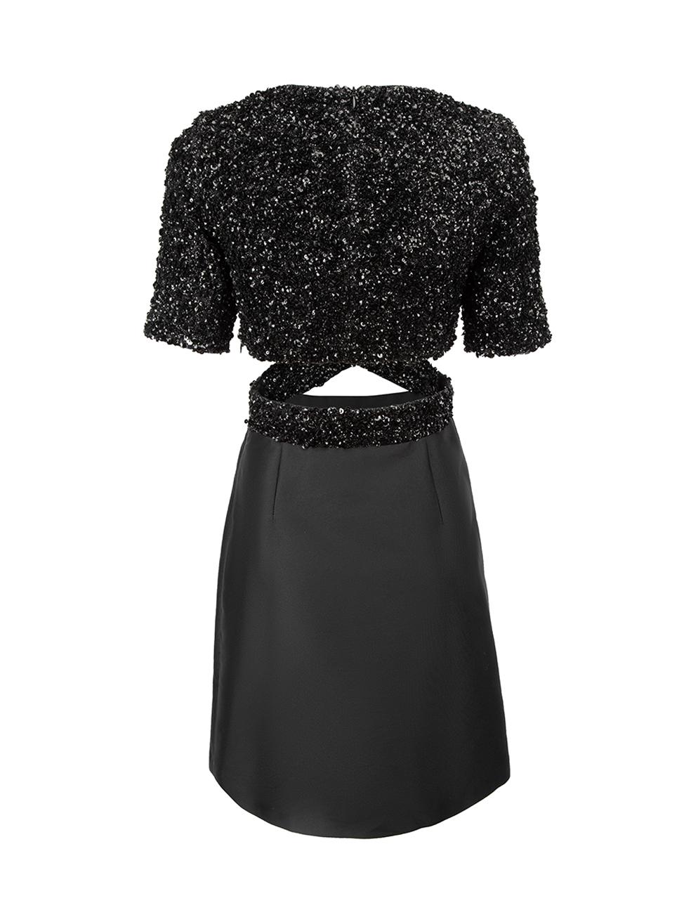 3.1 Phillip Lim Black Embellished Cut Out Accent Mini Dress Size XS In Good Condition In London, GB