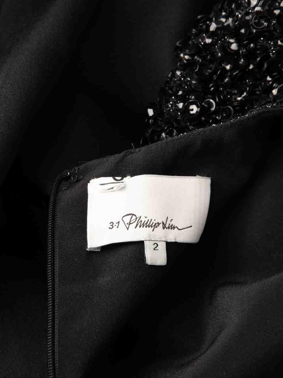 3.1 Phillip Lim Black Embellished Cut Out Accent Mini Dress Size XS 2