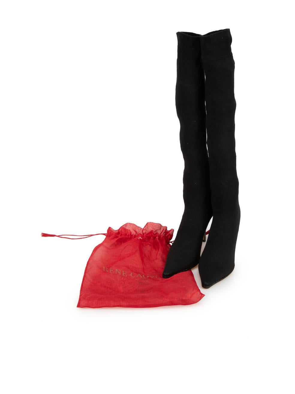 Bottes chaussettes embellies noires, taille IT 36 Pour femmes en vente