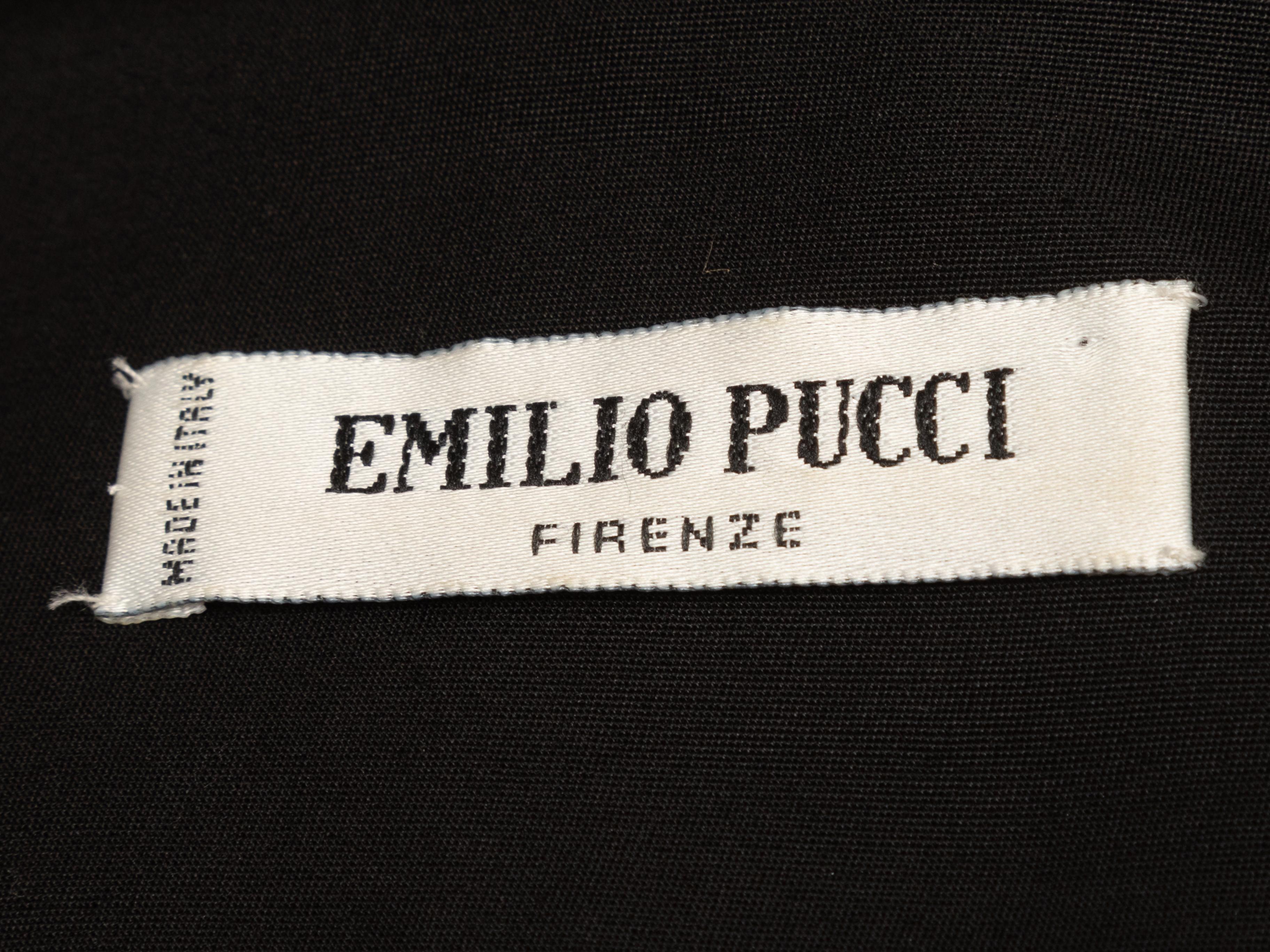 Black Emilio Pucci Knee-Length Dress 2